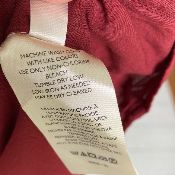 Free People Burgundy Blue flower fields mini dress long line flowy top size XS - Picture 10 of 12